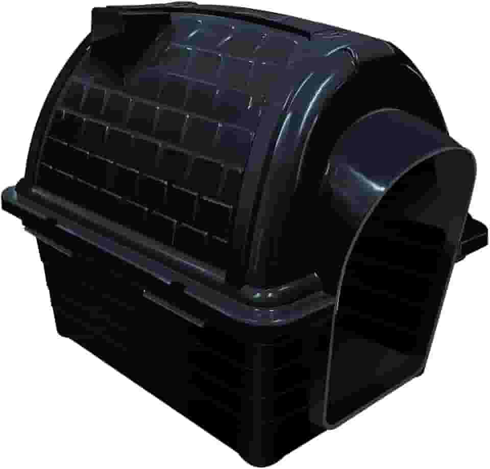 Furacão Pet Iglu Casinha de Plástico para Cães, Preto, 3