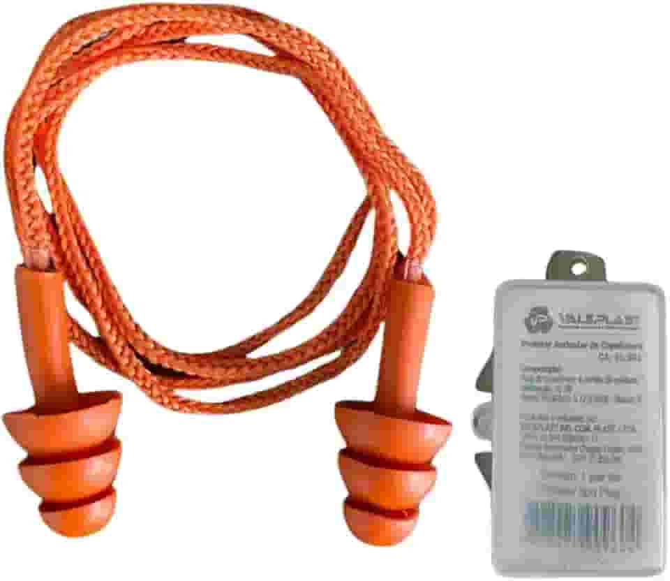 Protetor Auricular Ouvido Plug Silicone Antialérgico com Capa Protetora EPI