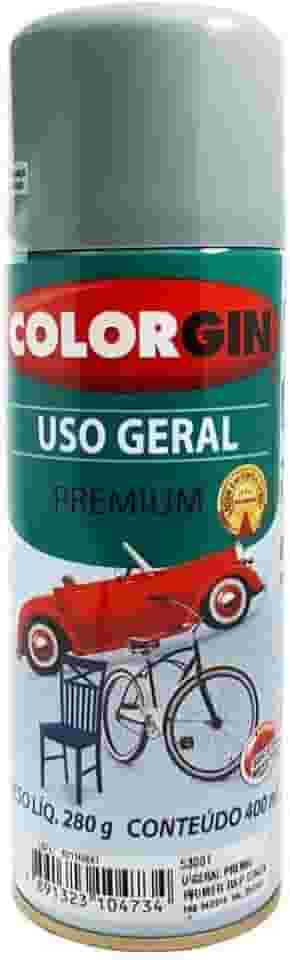 Tinta spray Colorgin Uso Geral Primer secagem rápida 400ml cinza Sherwin Williams