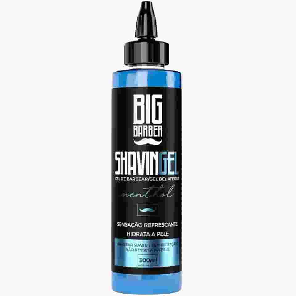 Shaving Gel Barbear Bisnaga Big Barber Menthol 300ml Profissional