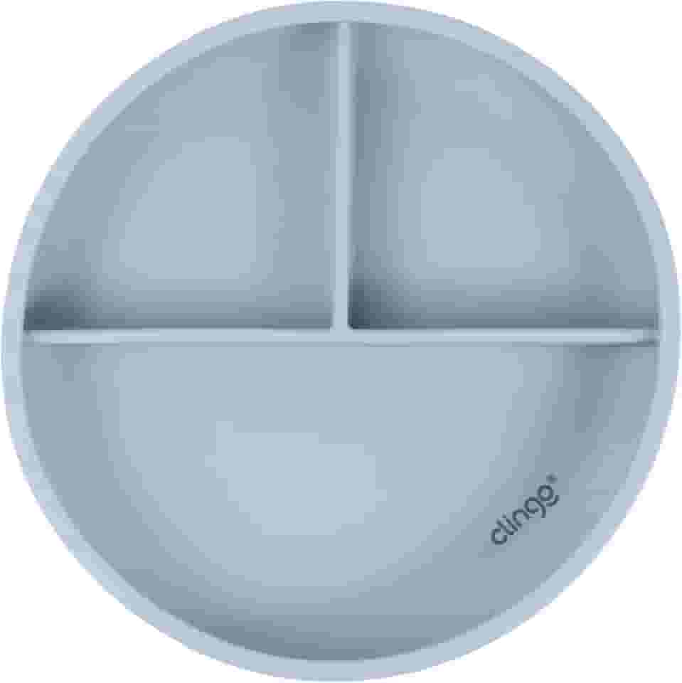 Clingo Prato De Silicone Com Divisória E Ventosa Azul, Modelo: 3041