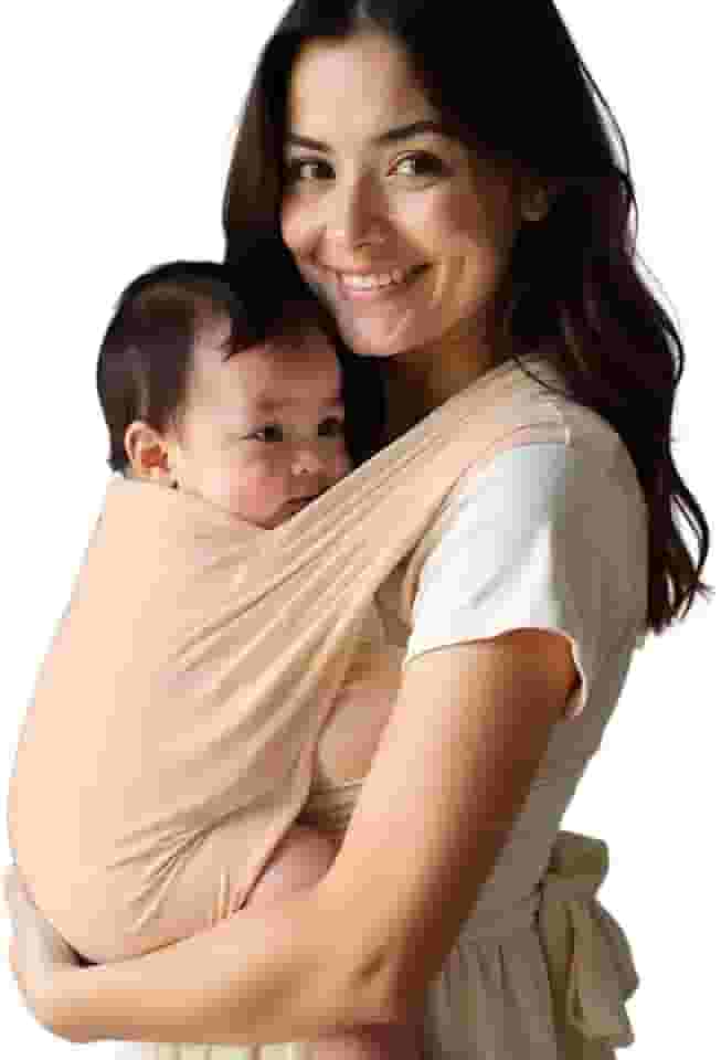 Wrap Sling de Bebê Carregador Canguru de Amarrar Little Beni (Areia)
