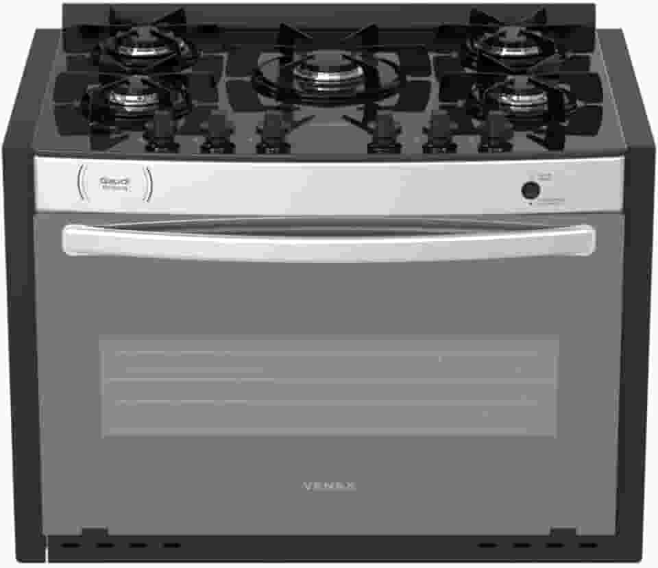 Fogao A Gas De Embutir Gaudi Prisma Vitreo El 5q Inox Gas Glp