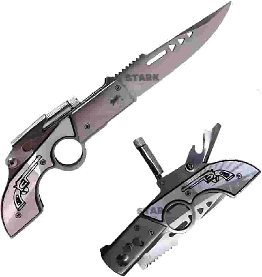 Canivete Automático Inox Estilo Moderno Com Abridor Modelo Lanterna