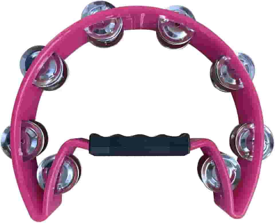 Pandeirola Pandeiro Meia Lua Cajon Percussão (ROSA)