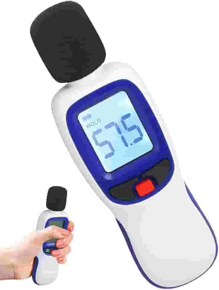 Decibelímetro Digital, Medidor de Som, Equipamento de Medição de Ruído com Visor, Medição de Som Portátil, Escala de Medição Do Decibômetro 30-130 Decibel, Dispositivo de Medição de Ruído de Áudio