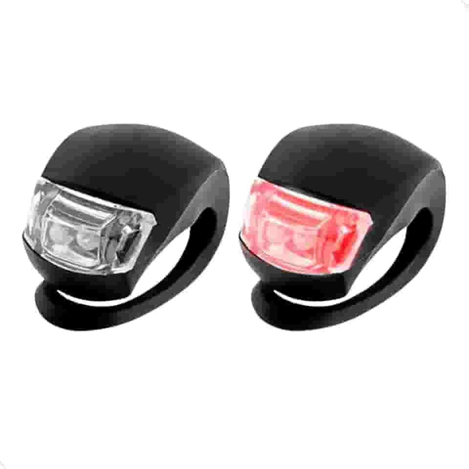 Par Sinalizador Bike Bicicleta Silicone Led Duplo Sapinho Dianteiro e Traseiro Mundo Compras