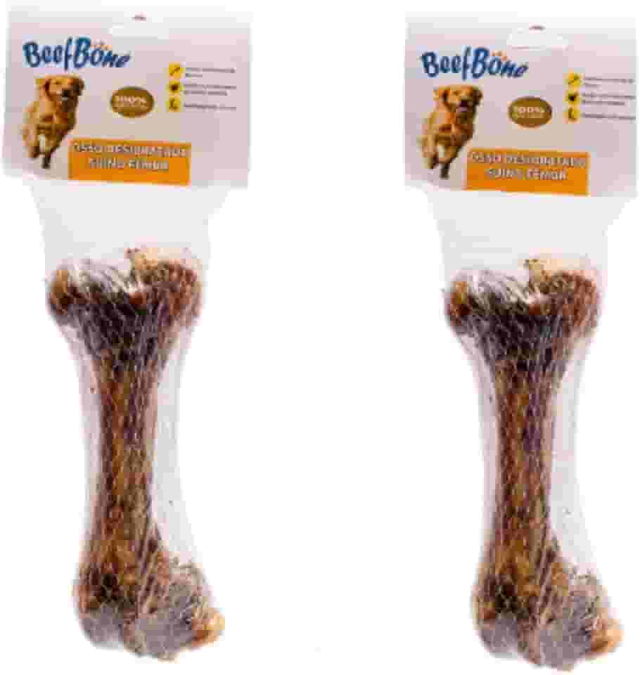 Beefbone Osso Natural Defumado para Cachorro, Suíno, 200g, 2 Unidades