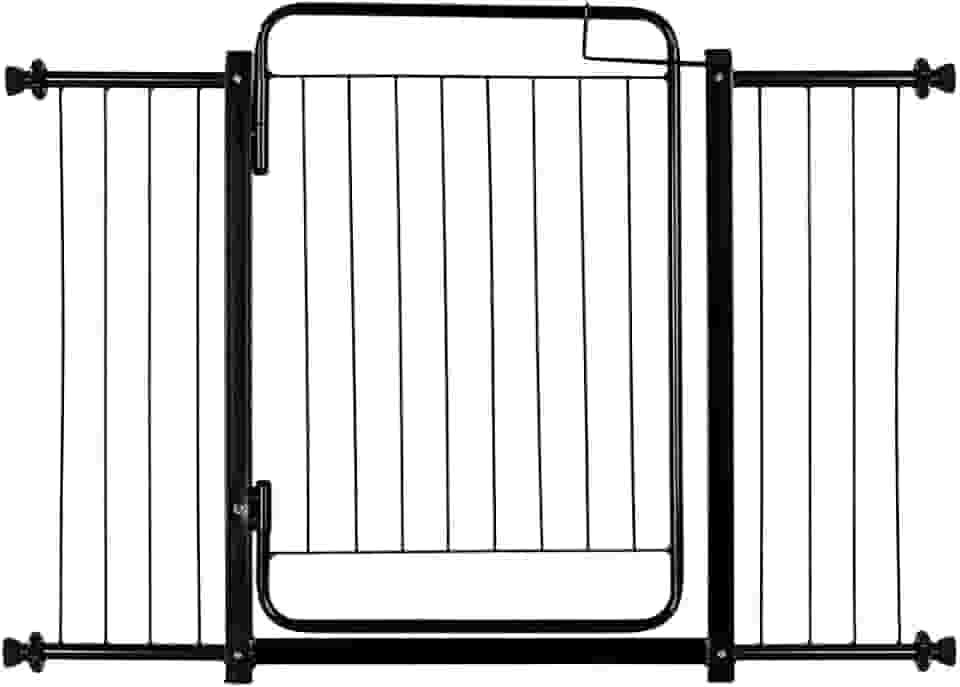 Grade 129/134 cm Portão Segurança Grade para Cachorros Pet Crianças (Preto)