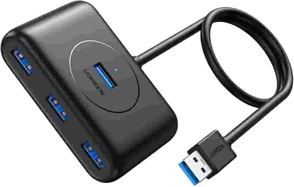 UGREEN Hub USB, hub USB 3.0 de 4 portas com cabo de extensão de 3 pés, divisor USB portátil de alta velocidade para MacBook Air, Mac Mini, iMac Pro, Surface Pro, XPS, PC, Flash Drive, HDD móv