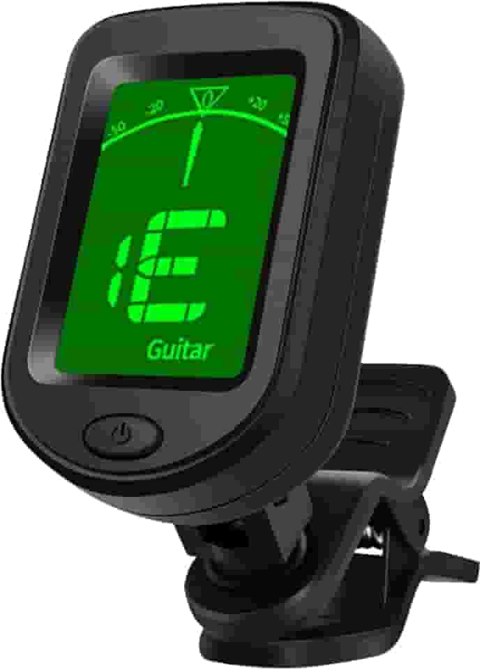 T-02 Afinador de guitarra Clip-on Afinador digital cromático Display LCD Mini Tamanho Afinador para Violão Acústico Ukulele Violino