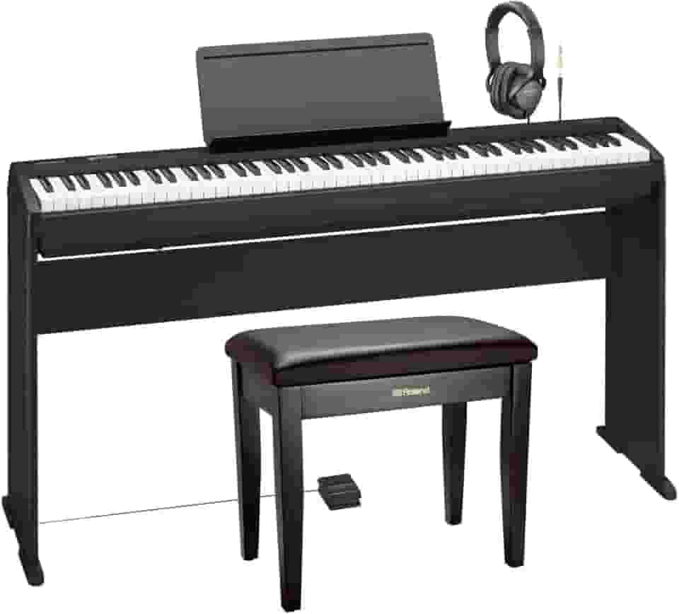 Kit Piano Digital Roland FRP-2 acr com Banco, Estante e Fone de Ouvido