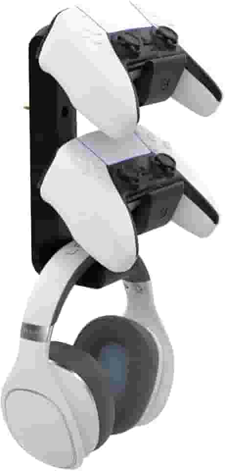 Suporte Parede Compativel Com 2 Controles E Headset Ps5 Xbox