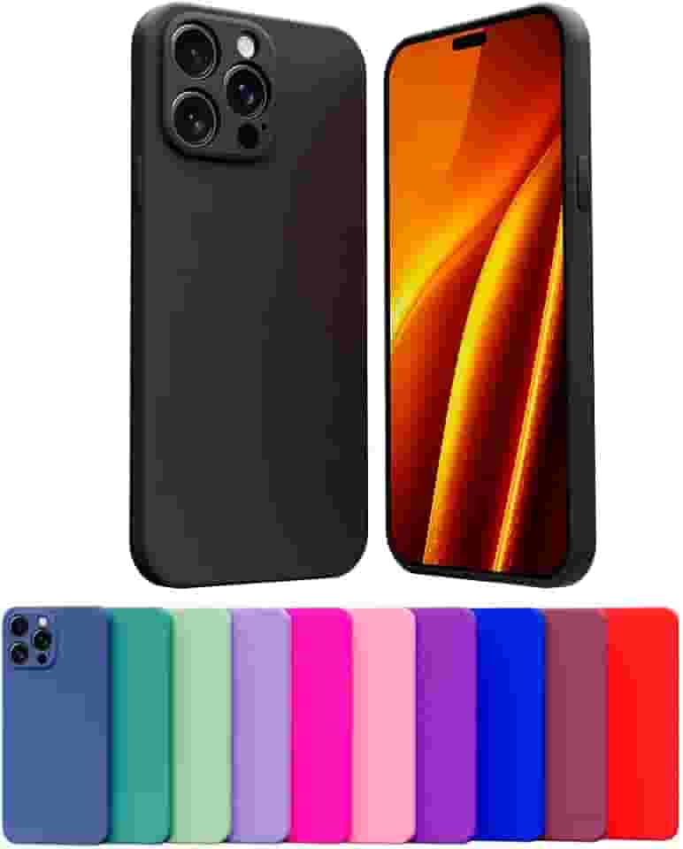 Capa Capinha Case Compatível Apple iPhone 12 PRO MAX Silicone Aveludada Com Proteção De Câmera [NOBRE STORE] (PRETO)