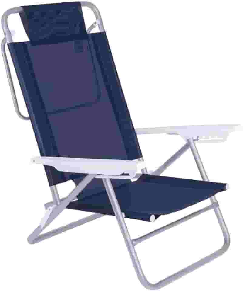 Mor - Cadeira Reclinável Alumínio 6 Posições Summer Azul Royal