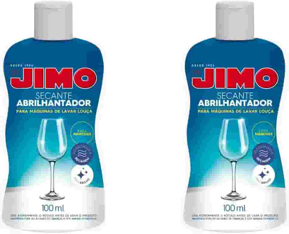Kit 2 Jimo Secante Abrilhantador Louça 100ml Original Secagem Rápida P/Máquina de Lavar Louça