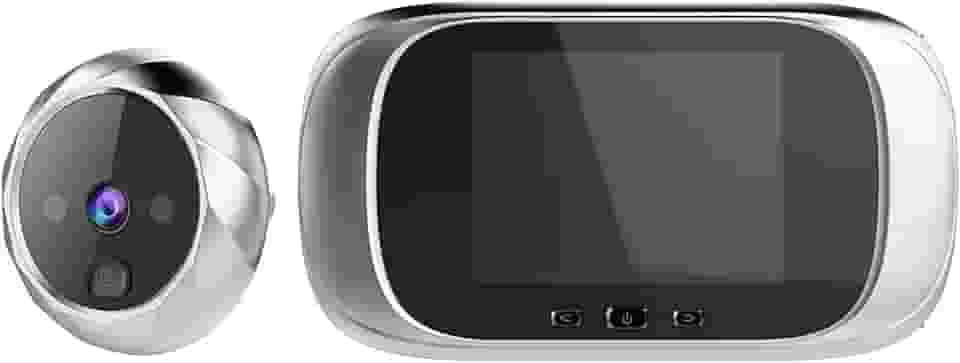 Kiboule Visualizador de porta digital campainha monitor de segurança doméstica com câmera de olho mágico de 2,8 polegadas 90 ° grande angular 320 * 240 resolução de imagem tira