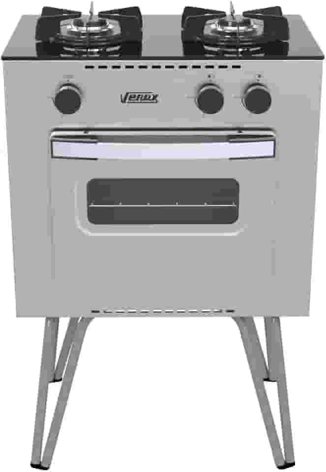 FOGAO A GAS MINI COOK 2 Q INOX GAS GLP
