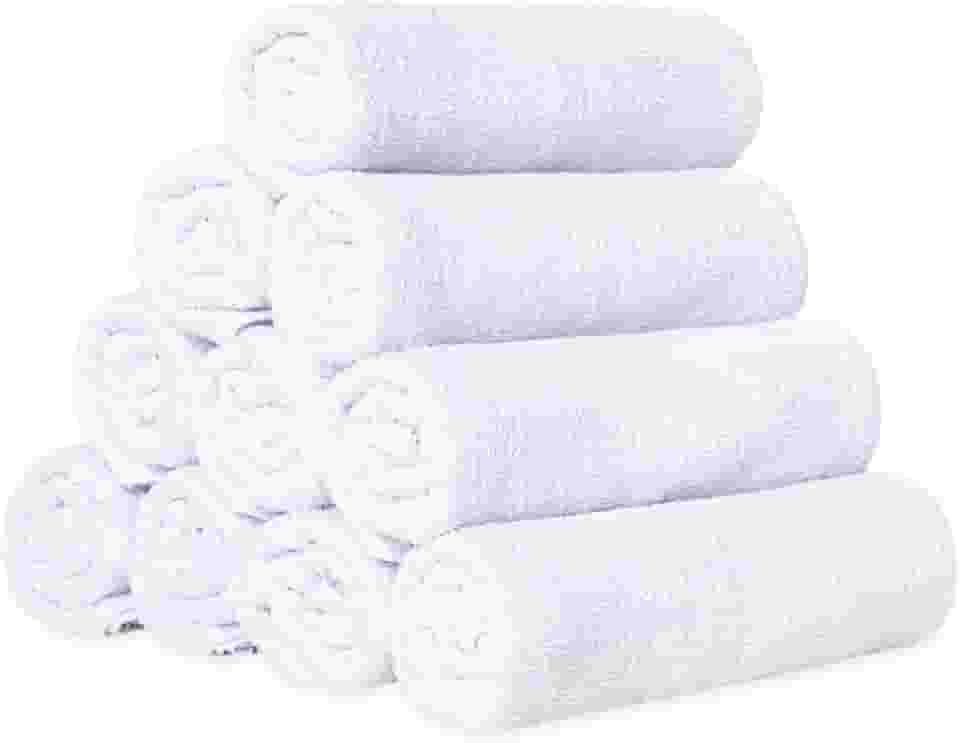 Kit C/ 30 Toalhas de Rosto Grossa Para Salão Ótima Absorção Top Luxo (30 Brancas)