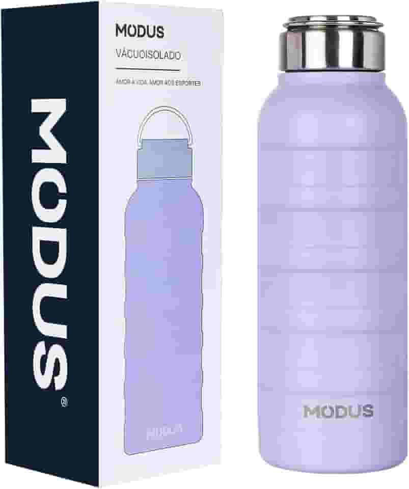 MODUS Garrafa de Água Térmica Esportiva Academia Isolada a Vácuo Aço Inox 1000ML (Roxo)