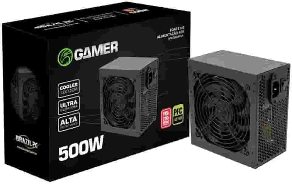 Fonte Atx 500W Real 24 Pinos - BrazilPc