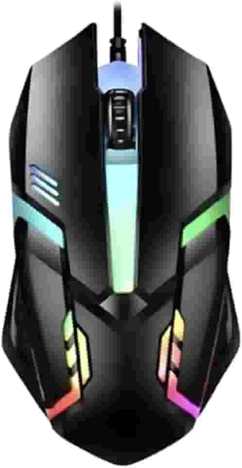 Mouse Gamer 1200 DPI USB com LED RGB Automático, 4 Botões Programáveis, Design Óptico Ergonômico e Sensibilidade para PC e Notebook com Ajuste de 4 Velocidades – Alta Precisão e Conforto Gamer