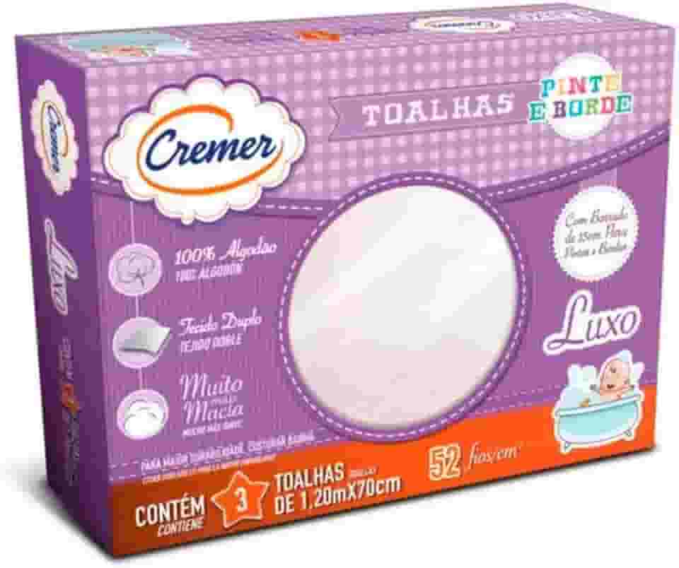 Cremer Toalha Pinteborde Branca Pc 3 Unidades