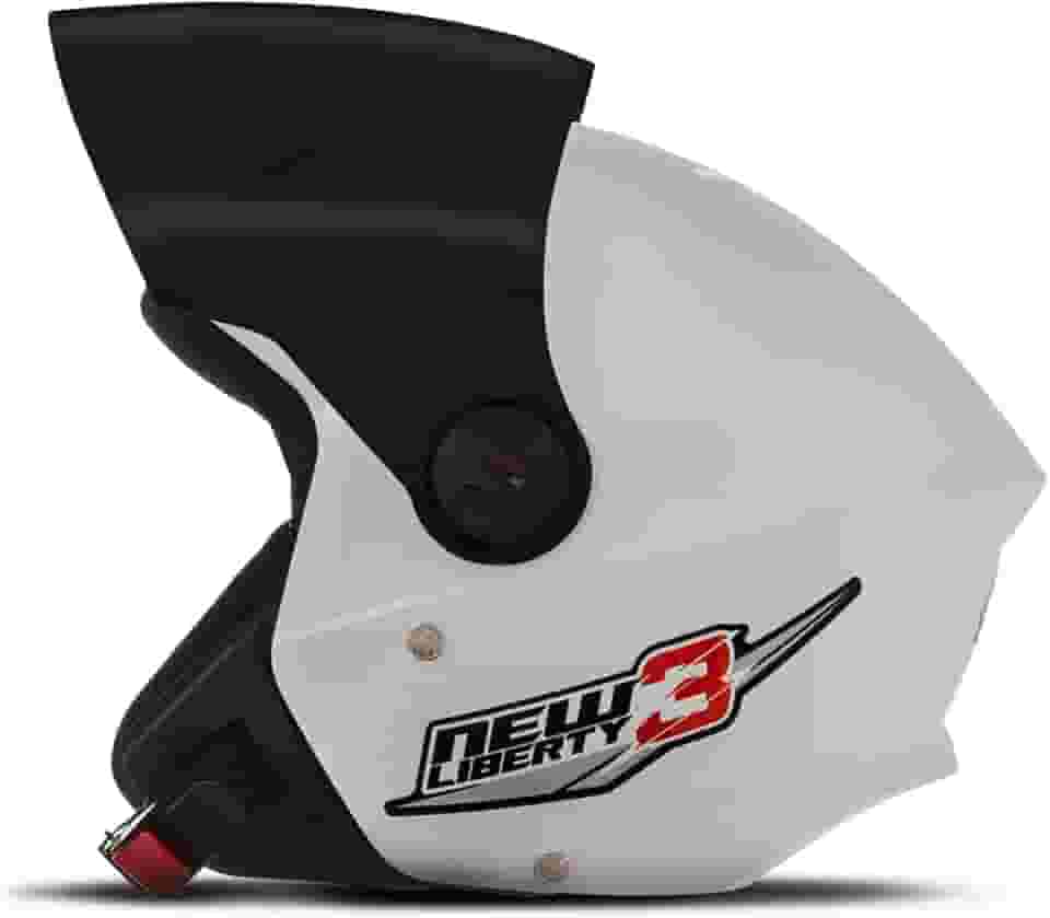 CAPACETE ABERTO PRO TORK NEW LIBERTY 3 SOLID BRANCO TAM. 60 VIS. FUMÊ