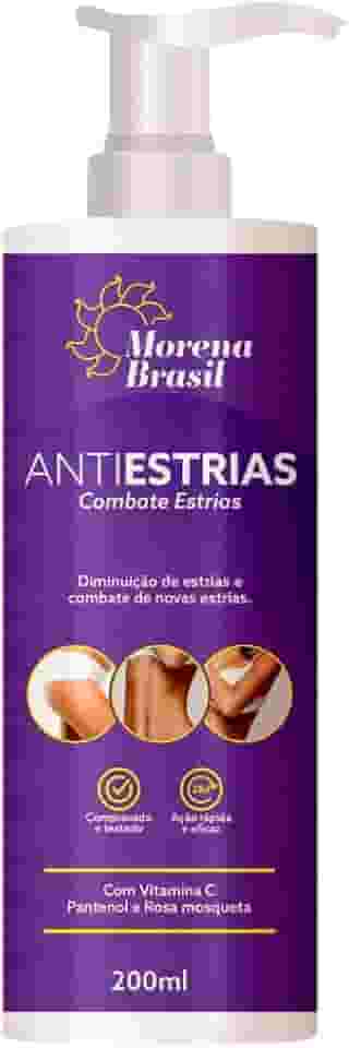 Creme Antiestrias com Vitamina C, Pantenol e Rosa Mosqueta, 200ml
