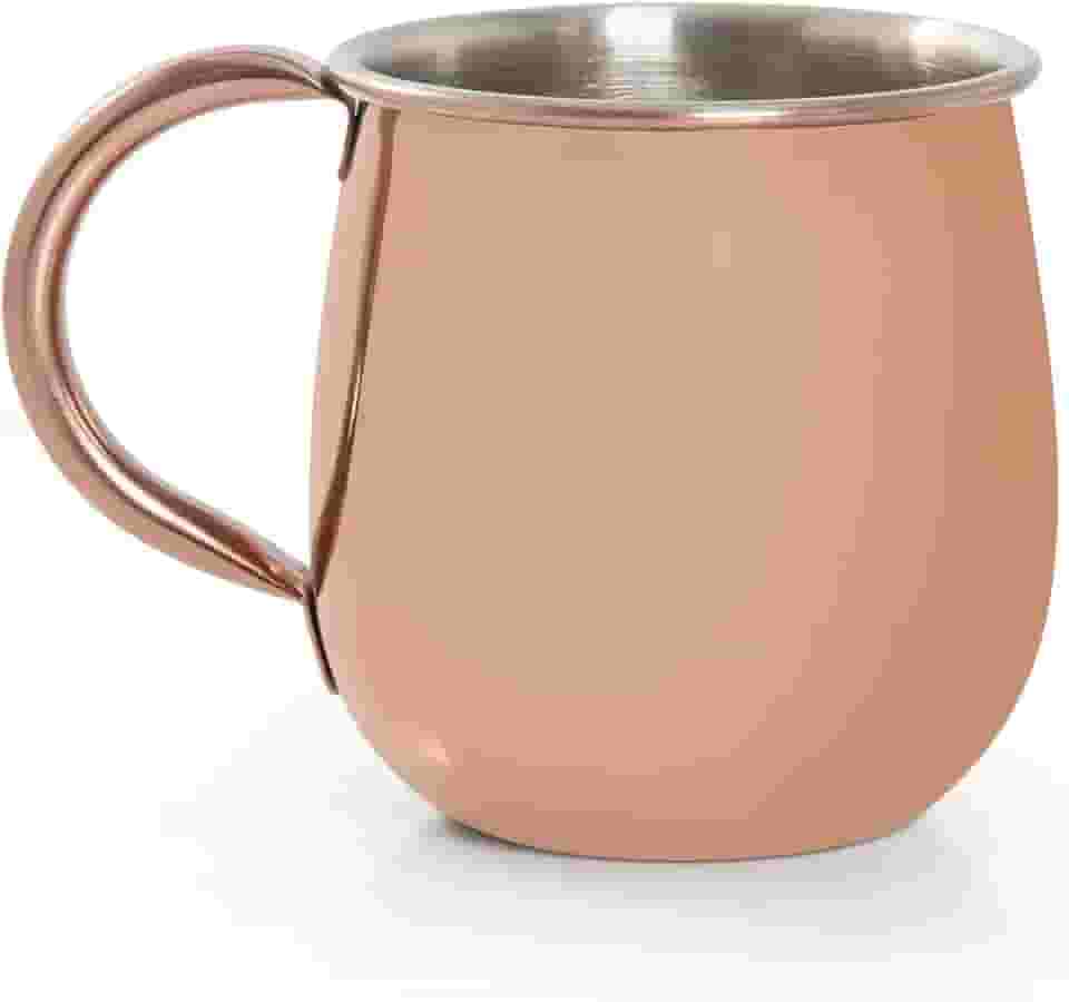 Gourmet Mix Caneca Moscow Mule Inox Rose Gold 550ml Caneca para Drinks Premium Coquetelaria & Bar
