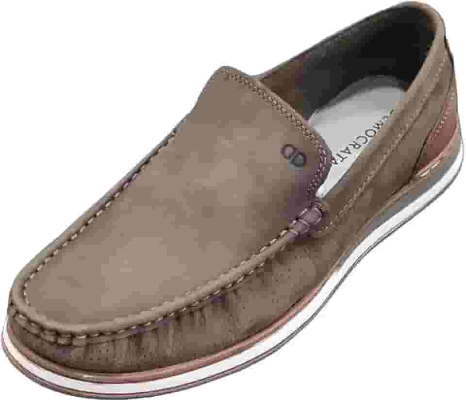 Mocassim Denim Flow Preto/Marrom