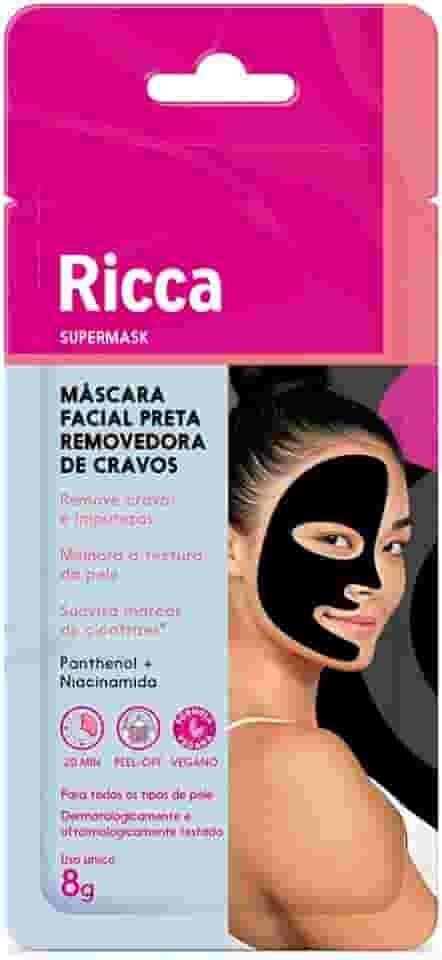 Ricca Máscara Facial Preta Removedora de Cravos