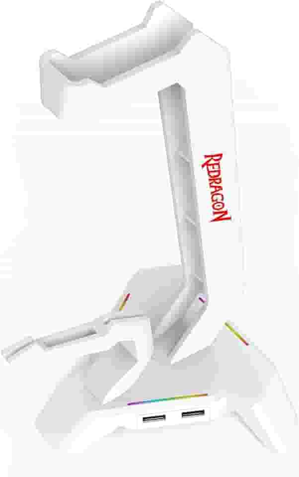 Suporte para headset com mouse Bungee e Hub Redragon Scepter Elite Branco