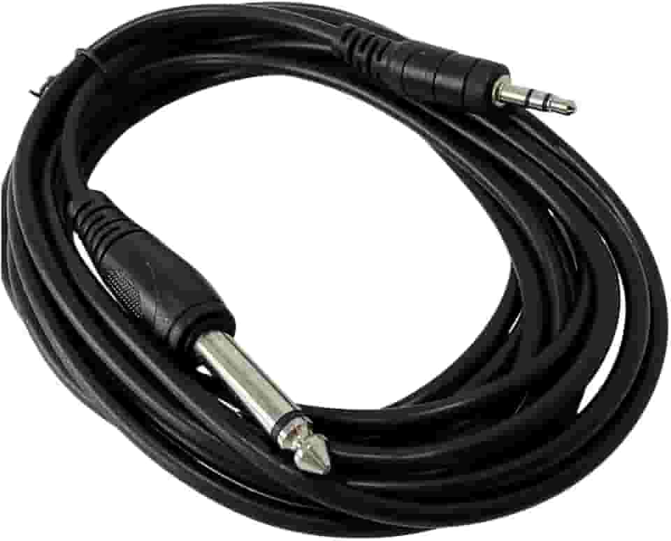 Cabo P10 Macho X P2 Macho 3 Metros Cabo Auxiliar P10 X P2 Preto