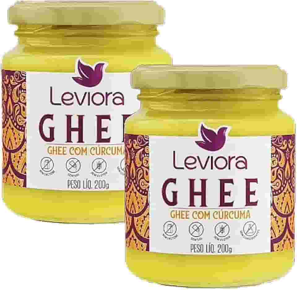 Kit 2X: Manteiga Ghee com Cúrcuma Sem Lactose Leviora 200g