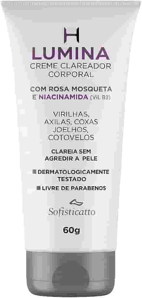 Creme Clareador Lumina 60g Sofisticatto – Clareia Virilhas, Axilas, Joelhos e Cotovelos + Sachê