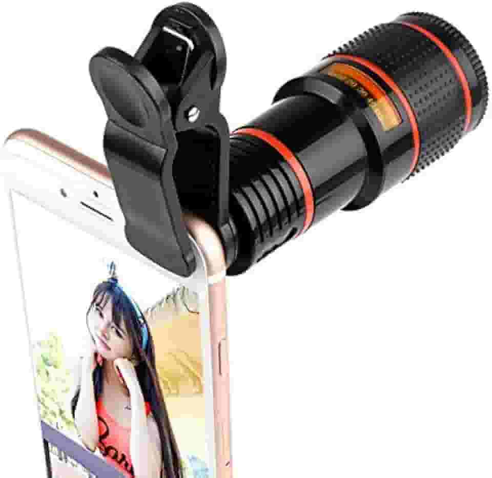 Lente teleobjetiva de foco longo 8X para iPhone e Android, lente de câmera de celular com zoom com clipe de telefone para tirar fotos, vídeos, tirar fotos de longa distância, viagens