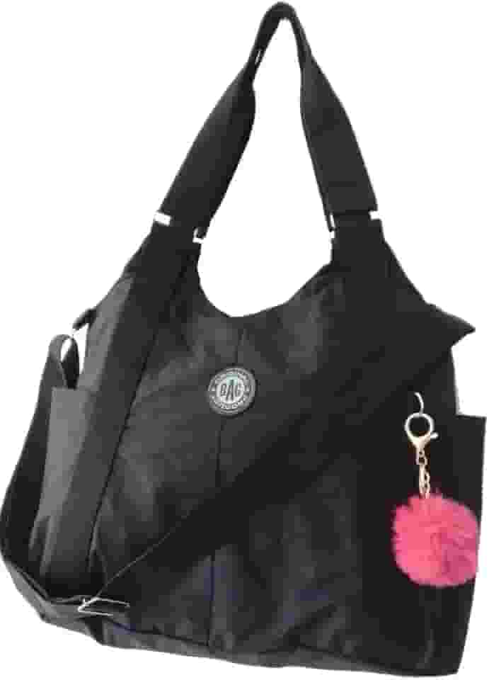 Bolsa Feminina Nylon Tactel Academia Trabalho Escolar Faculdade alça ombro e transversal