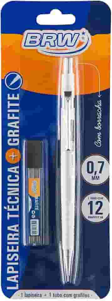 Lapiseira Técnica 0.7mm + Grafite Branca, BRW