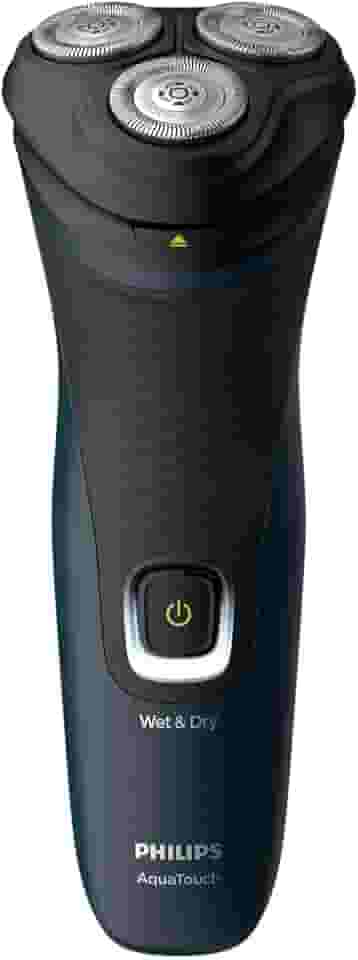 Philips Shaver Series 1000 Barbeador elétrico molhado ou seco, lâminas ComfortCut, cabeças flexíveis 3 direcionais, abertura com um toque, 40 minutos de barbear sem fio a partir de uma carga de 8