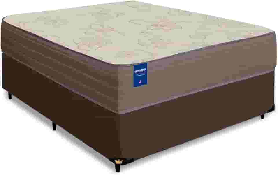 Cama Box Casal Colchão De Espuma D33 Semi Ortopédico Extra Firme Orthotec 138x188x68cm Marrom Inducol