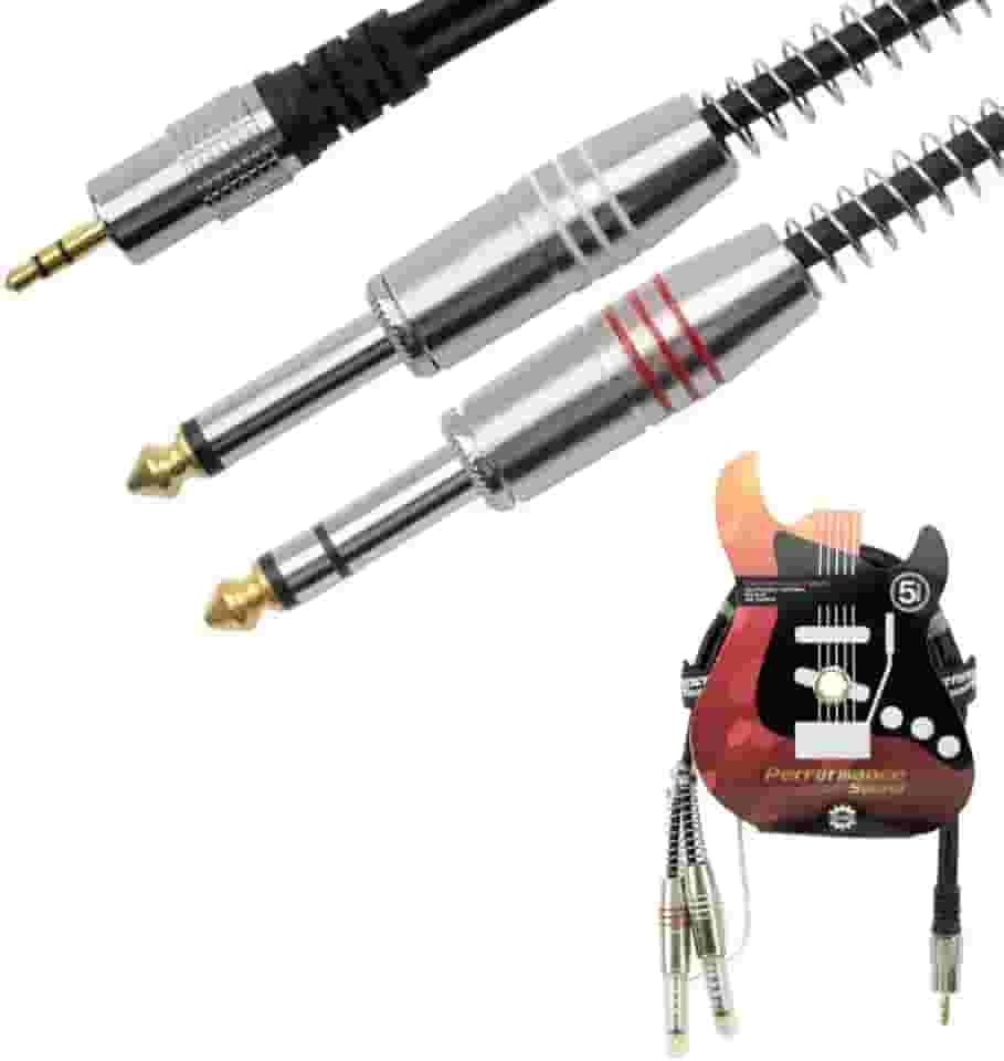 PIX PIX Cabo P2+P10 Fitz - P2 Estéreo + 2 P10 Mono Plug Metal - 5M