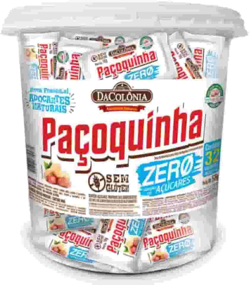 PAÇOCA ROLHA ZERO AÇÚCAR POTE COM 32 UN DE 18G CADA - 576G