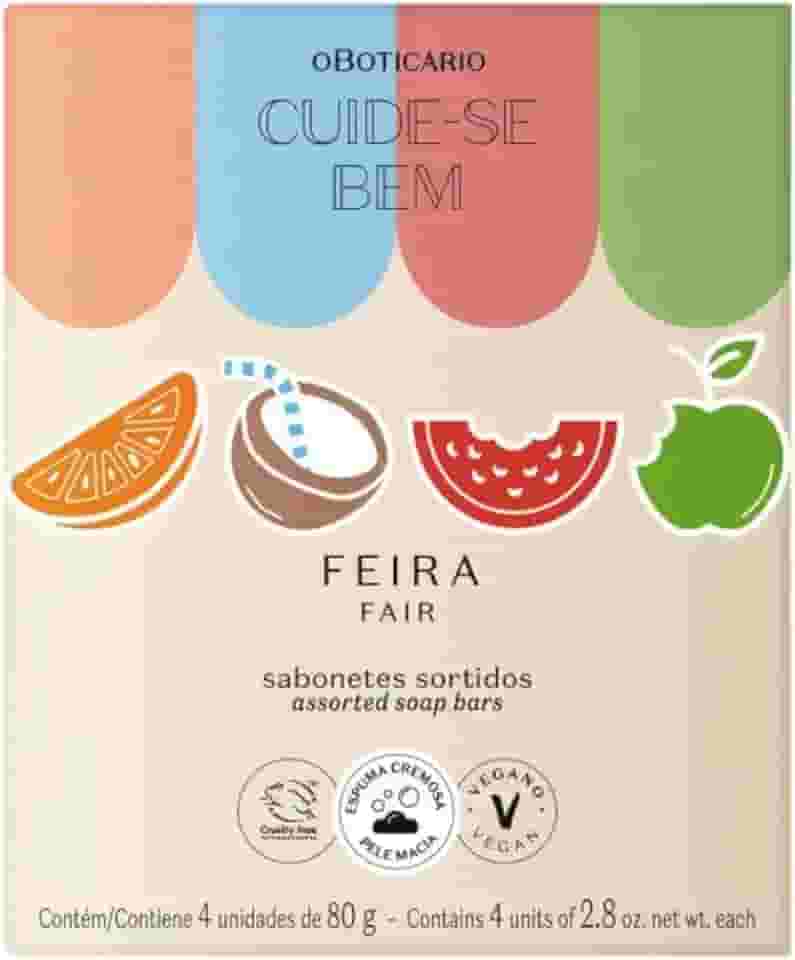 O Boticário, Sabonetes em Barra Sortidos Cuide-se Bem Feira 4x80g