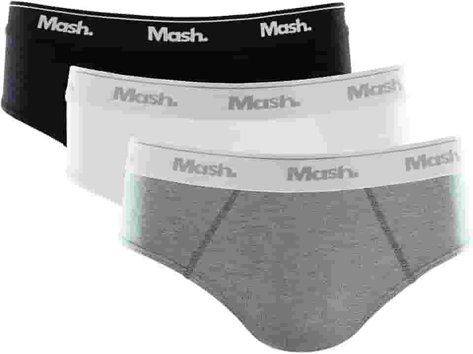 Kit 3 Cuecas Slip Algodão, Mash, Masculino