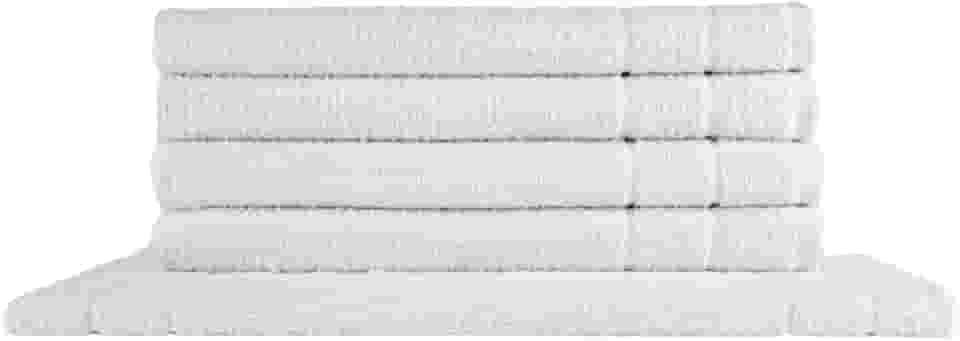 Kit 05 Tapetes para Banheiro Com Antiderrapante Grosso 550g/m² 45x70cm 100% Algodão - Branca