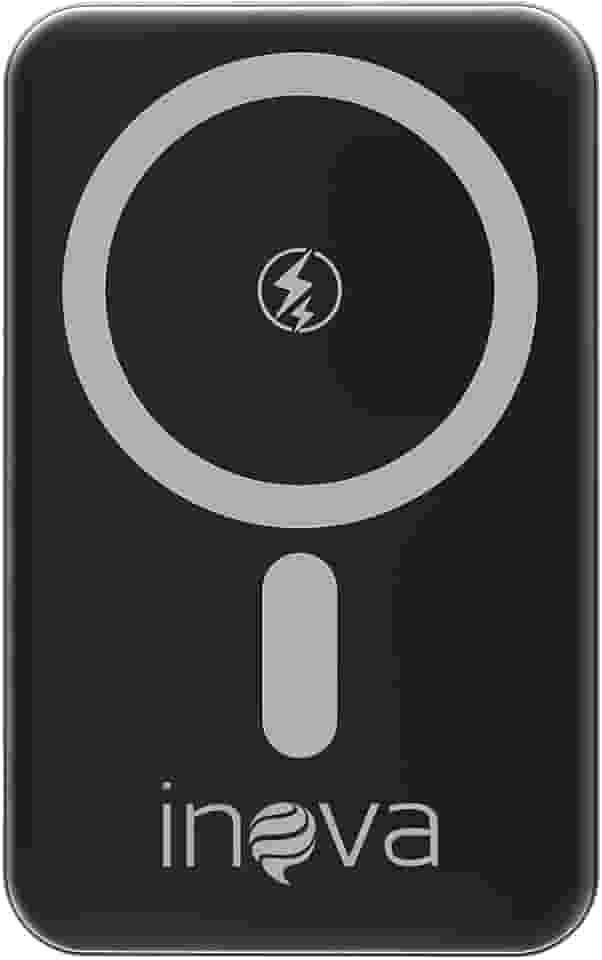 Power Bank 10000mAh com Caregamento por inducǎo, Carregador Sem Fio Portátil Magnético com Cabo Tipo-C 20W PD Carregamento Rápido, Compativel com Celulares ioS e Android (Preto, Amperes Horas, 10000)