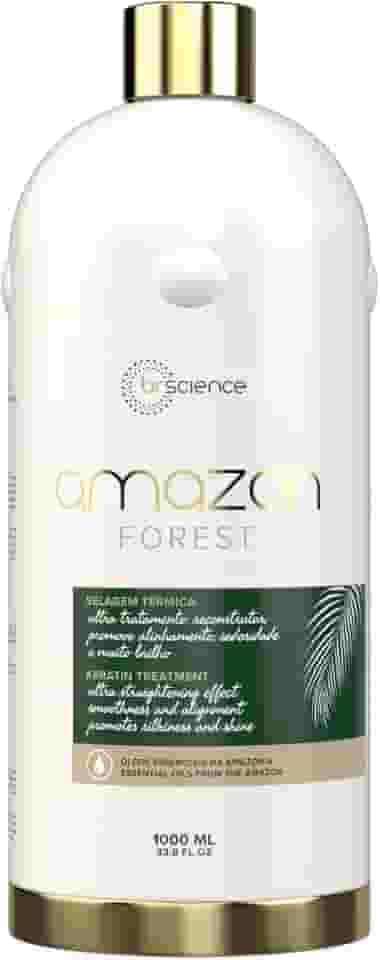 Selagem Térmica Brscience Keratin Amazon Forest 1000ml – Redução de Volume, Com Queratina e Óleos Naturais, Sem Formol