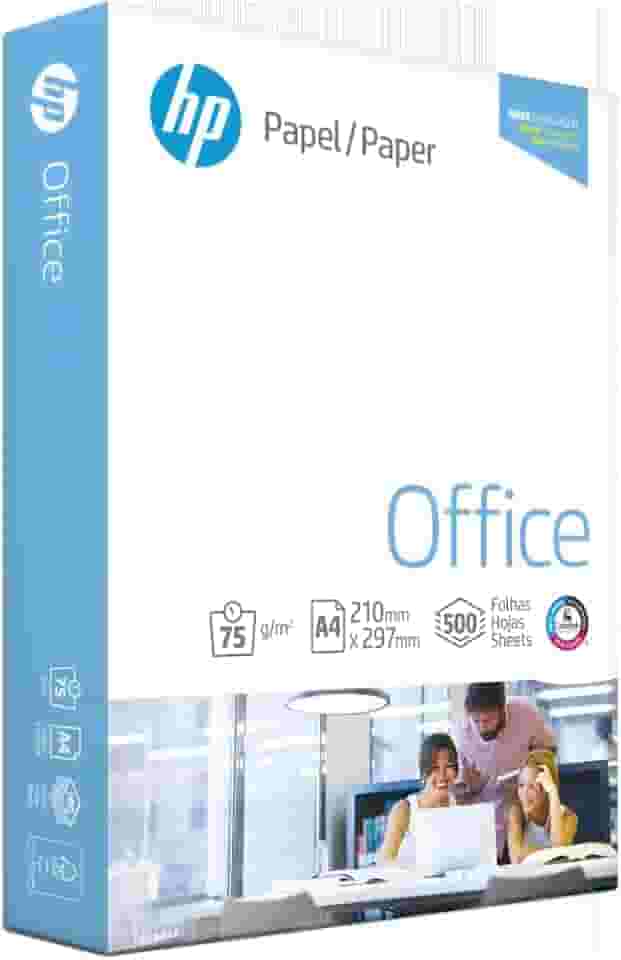 Papel Sulfite A4 75 g, International Paper, HP Office, HCO075CA4, 500 Folhas, Branco