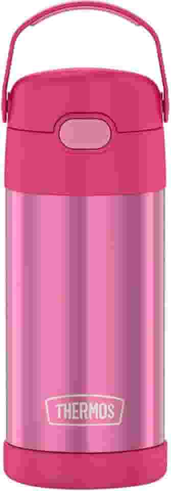 Thermos Garrafa infantil Carros Funtainer, aço inoxidável, 354 ml, rosa
